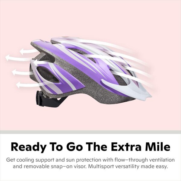 Schwinn Thrasher Bike Helmet for Youth Boys Girls Age 8-14 Years Old, Suggested Fit 55-58cm, Lightweight Microshell Design with Adjustable Side & Chin Strap, CPSC Safety Certified, Sleek, Sporty Style - Image 3