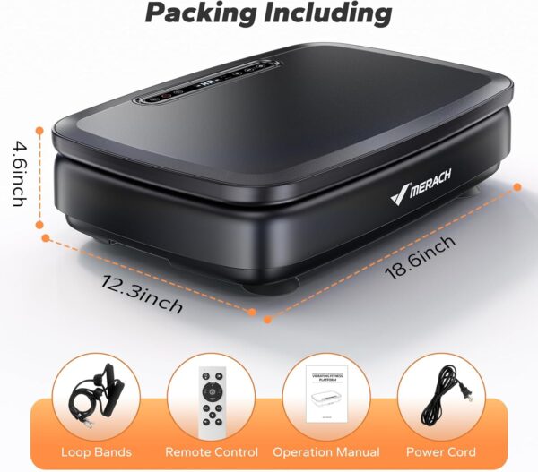 MERACH Vibration Plate Exercise Machine, Vibration Plate for Lymphatic Drainage, Vibrating Plate Exercise Machine for Women Men, Workout Equipment for Home - Image 7