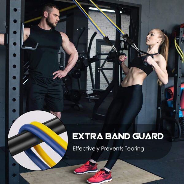 VEICK Resistance Bands, Exercise Bands, Workout Bands, Resistance Bands for Working Out with Handles for Men and Women, Exercising Bands for Fitness Weights Work Out at Home - Image 8