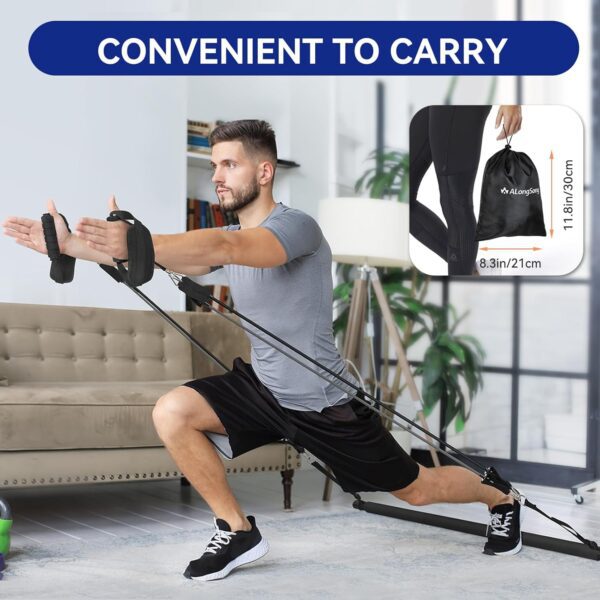 Upgraded Pilates Bar Kit with Resistance Bands Natural Latex for Women & Men, Heavy-Duty Stainless Steel Multifunctional Yoga Pilates Stick for Home Gym Exercise Fitness Equipment Full-Body Workouts - Image 6