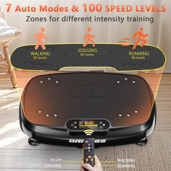 Vibration Plate Exercise Machine DamKee Vibration Plate for Lymphatic Drainage Vibration Plates for Weight Loss Workout Equipment Home Gym Full Body Vibrating Plate - Image 4