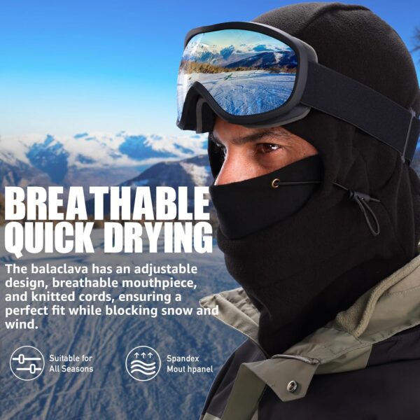 Winter Face Mask for Men Women,Balaclava Ski Mask for Cold Weather, Snowboarding Gear,Snowboard Mask - Image 4