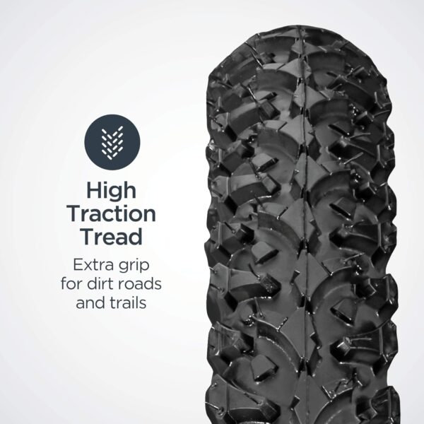 Schwinn Replacement Bike Tire, Folding Mountain Bike Tires, Wide & Blocky Knobs, Puncture Guard, Fits Internal Rim Widths 19mm-29mm, 26" x 1.95" / 24" x 1.95", Bicycle Replacement Parts - Image 4