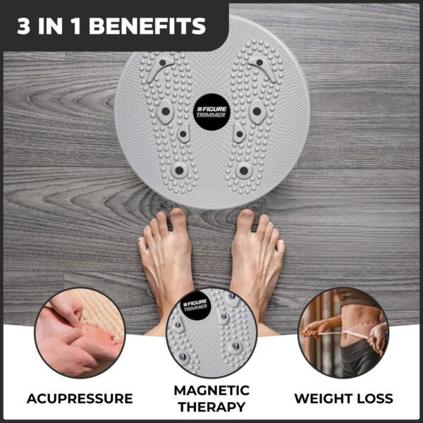 Core Abs Twister Board - Waist Sculptor Twister Board for Core & Ab Exercise - Waist Twisting Disc, Dizzy Disc Twist Board for Slimming Workout with 8 Magnets Reflexology - Image 5