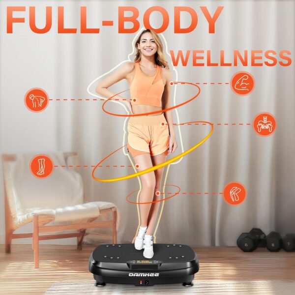 Vibration Plate Exercise Machine DamKee Vibration Plate for Lymphatic Drainage Vibration Plates for Weight Loss Workout Equipment Home Gym Full Body Vibrating Plate - Image 5
