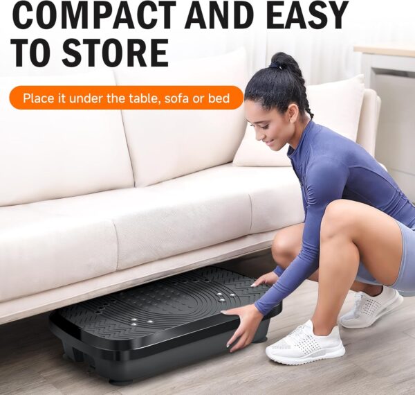 Vibration Plate Exercise Machine, Whole Body Workout Vibration Plate for Lymphatic Drainage, 240 Adjustable Speeds Power Vibrating Plate Home Fitness Platform for Shaping, Max Weight 330lbs - Image 8