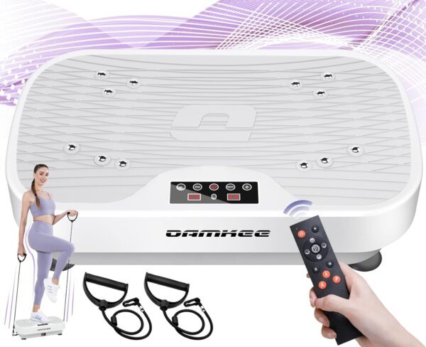 Vibration Plate Exercise Machine, Vibration Plate for Lymphatic Drainage, 9 Modes Whole Body Workout Vibrating Fitness Platform for Weight Loss & Shaping, Wellness - Home Gym Equipment