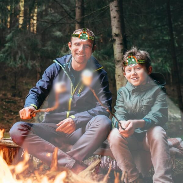 Triceratops LED Headlamp - Dinosaur Headlamp for Kids Camping Gear Essentials | Dinosaur Toy Head Lamp Flashlight for Boys Girls or Adults | Ideal Gift for Birthday, Halloween, Christmas, New Year - Image 2