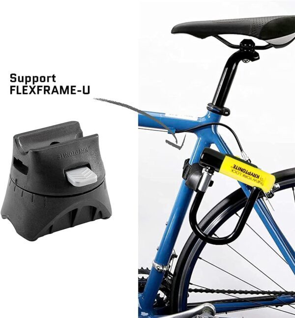 Kryptonite New York Standard Bike U-Lock, Heavy Duty Anti-Theft, 16mm Shackle with Mounting Bracket and Keys, Ultimate Security for Bicycles E-Bikes Scooters - Image 4