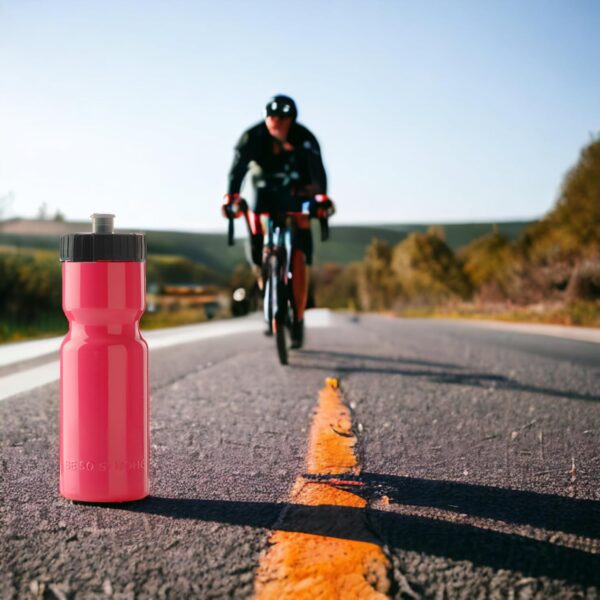 50 Strong Sports Water Bottles – Reusable 22 oz BPA-Free Plastic Bottles with Pull Top Cap – Made in USA – Top Rack Dishwasher Safe – Fits Most Bike Cages Brand - Image 5