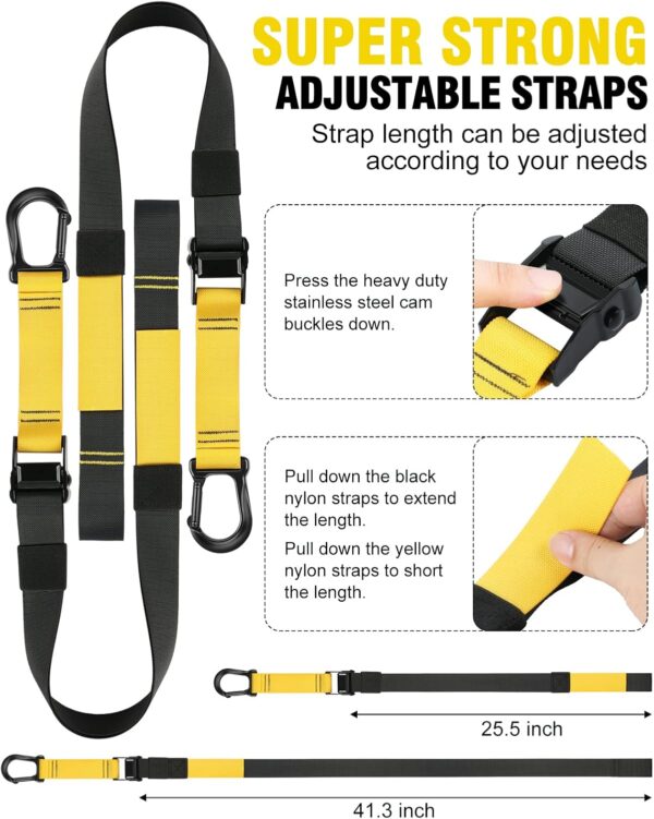 Home Resistance Training Kit, Resistance Trainer Fitness Straps for Full Body Workout, Bodyweight Resistance Bands with Handles, Door Anchor, Heavy Duty Exercise Bands for Home Gym Workout Equipment - Image 4
