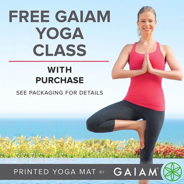 Gaiam Yoga Mat - Premium 5mm Solid Thick Non Slip Exercise & Fitness Mat for All Types of Yoga, Pilates & Floor Workouts (68" x 24" x 5mm) - Image 4