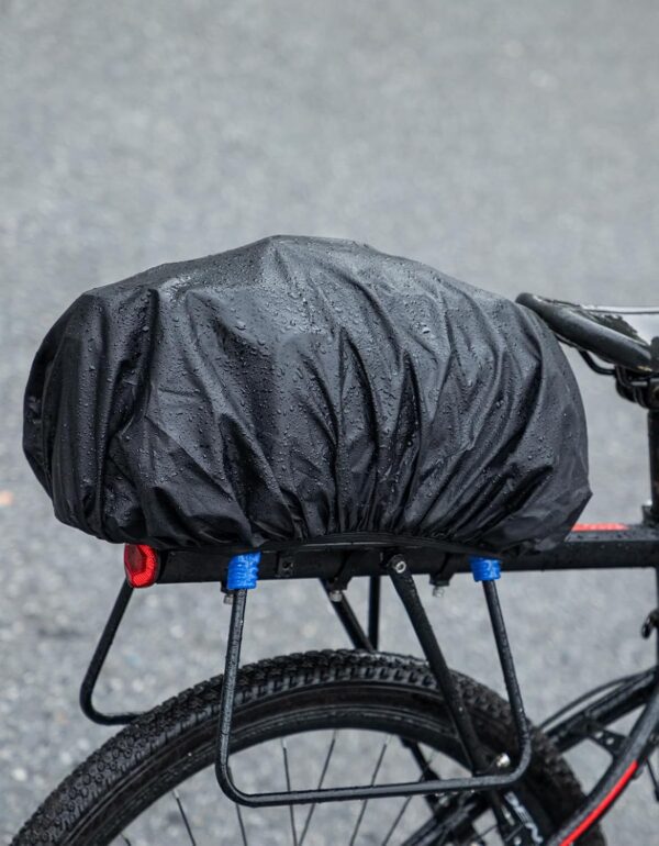 KEMIMOTO Bike Rear Rack Bag with Rain Cover - 15L Thickened Foldable Pockets Water Resistant Bicycle Bag Bike Saddle Bag for Commuter Cycling Trip Grocery Shopping, Black - Image 7