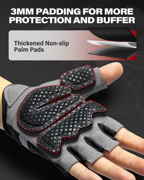 VINSGUIR Workout Gloves for Men and Women, Weight Lifting Gloves with Excellent Grip, Lightweight Gym Gloves for Weightlifting, Cycling, Exercise, Training, Pull ups, Fitness, Climbing and Rowing - Image 3