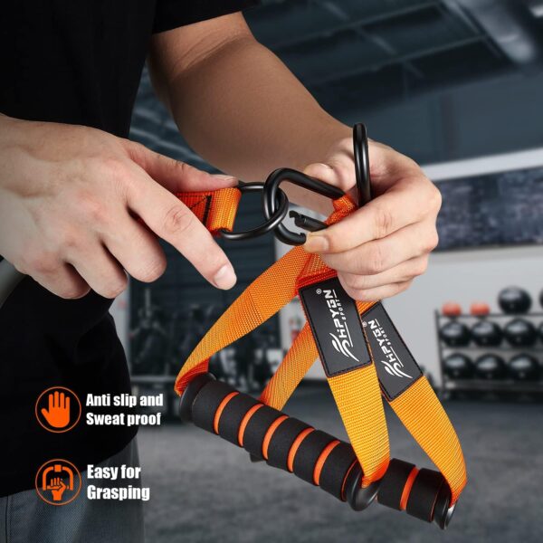 Resistance Bands, Heavy Exercise Bands with Handles, Fitness Bands for Working Out, Workout Bands for Men, Weight Bands Set for Muscle Training, Strength, Slim, Yoga, Home Gym Equipment - Image 9