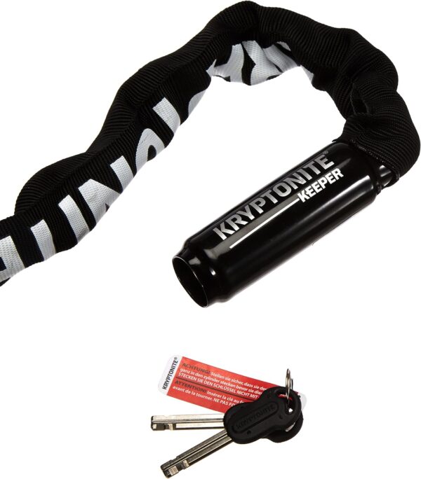 Kryptonite Keeper 712 Bike Chain Lock, 4 Feet Long Heavy Duty Anti-Theft Bicycle Chain Lock with Keys for Bike, Motorcycle, Scooter, Bicycle, Door, Gate, Fence,Black - Image 6