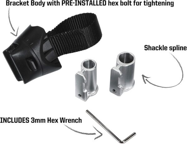 Kryptonite Transit FlexFrame-U Bracket Bike Lock Mount, Lightweight Mounting Bracket for Kryptonite U-Locks 13mm-16mm Shackles, Bicycle Attachment Accessory,Black - Image 4