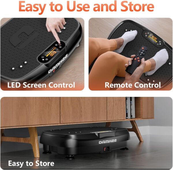 Vibration Plate Exercise Machine DamKee Vibration Plate for Lymphatic Drainage Vibration Plates for Weight Loss Workout Equipment Home Gym Full Body Vibrating Plate - Image 7