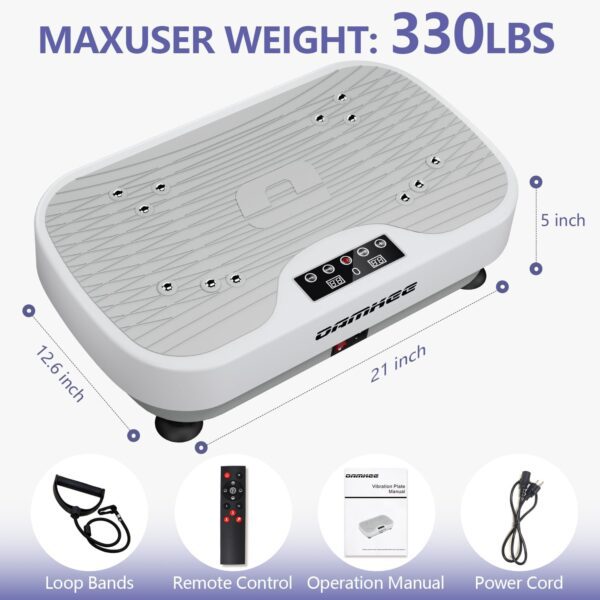 Vibration Plate Exercise Machine, Vibration Plate for Lymphatic Drainage, 9 Modes Whole Body Workout Vibrating Fitness Platform for Weight Loss & Shaping, Wellness - Home Gym Equipment - Image 7