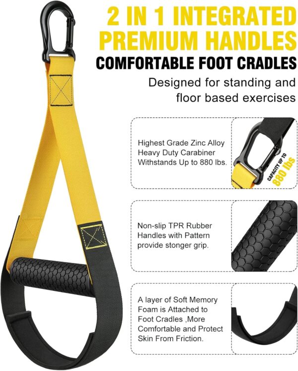 Home Resistance Training Kit, Resistance Trainer Fitness Straps for Full Body Workout, Bodyweight Resistance Bands with Handles, Door Anchor, Heavy Duty Exercise Bands for Home Gym Workout Equipment - Image 2