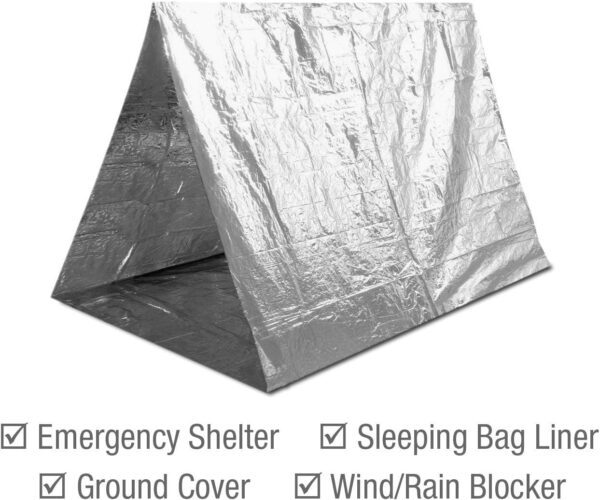 Swiss Safe 10 Pack Mylar Emergency Blankets for Survival - Compact & Insulated for Cold Weather - Designed for NASA, Outdoor, Running, Camping, Survival, First Aid Car Kit - Silver, 10 Pack - Image 5