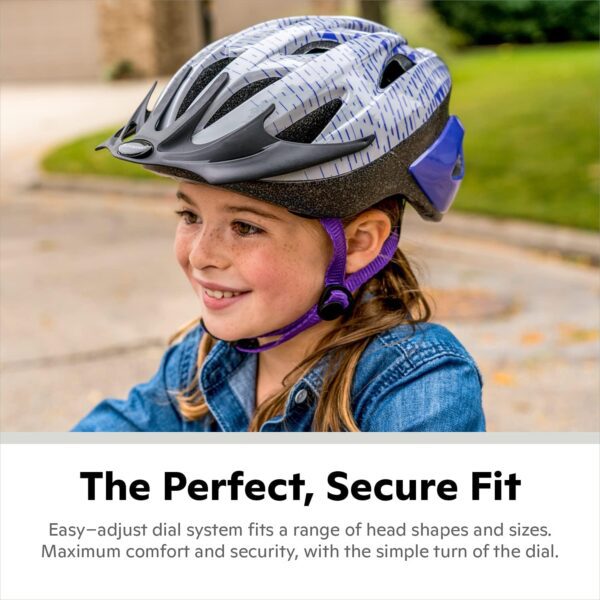 Schwinn Thrasher Bike Helmet for Youth Boys Girls Age 8-14 Years Old, Suggested Fit 55-58cm, Lightweight Microshell Design with Adjustable Side & Chin Strap, CPSC Safety Certified, Sleek, Sporty Style - Image 4