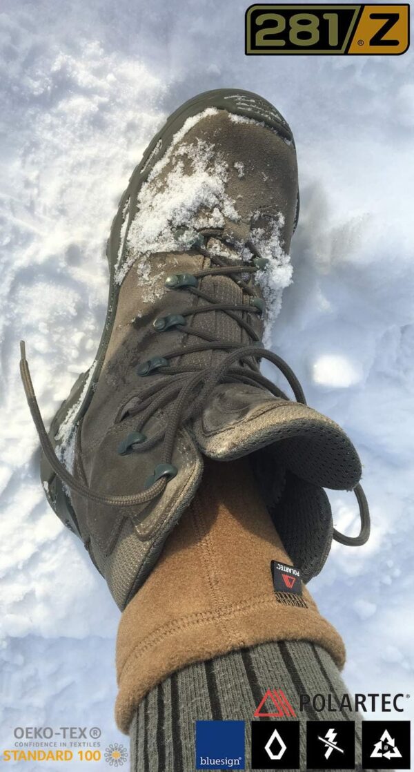 281Z Hiking Warm 6 inch Boot Liner Socks - Military Tactical Outdoor Sport - Polartec Fleece Winter Socks - Image 2