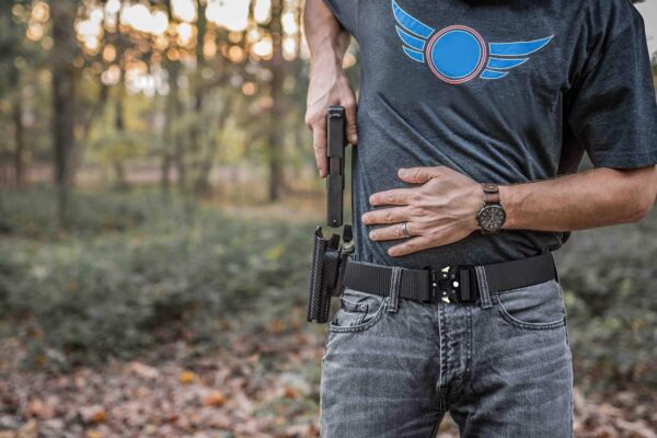 3-Pack Military Style Tactical Belts for Men, Quick-Release Metal Buckle with Molle Key Ring Holder - Image 9