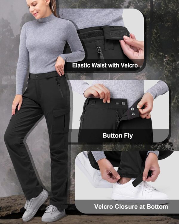33,000ft Women's Rain Pants, Waterproof Lightweight Breathable Rain Overall Hiking Pants - Image 4