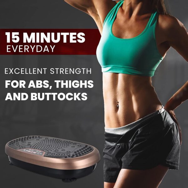 EILISON FitMax 3D XL Vibration Plate Exercise Machine - Whole Body Workout Vibration Platform w/Loop Bands - Lymphatic Drainage Machine for Weight Loss, Shaping, Wellness, Recovery - Image 3