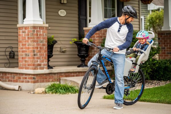 Schwinn Deluxe and Ovation Bike Child Carrier, Rear Mounted Bike Seat Compatible with Most Adult Bike, Seats One Child, Ages 1 Year and Up, Max. Weight 40 lbs., Baby Bike Seat - Image 7