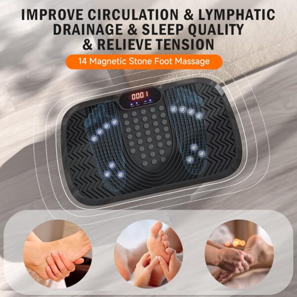 Vibration Plate Exercise Machine, Whole Body Workout Vibration Plate for Lymphatic Drainage, 240 Adjustable Speeds Power Vibrating Plate Home Fitness Platform for Shaping, Max Weight 330lbs - Image 6