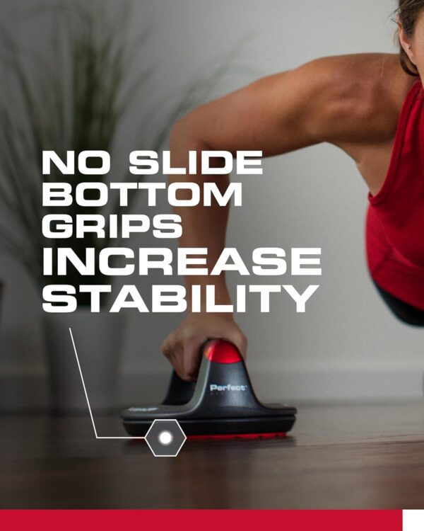 Perfect Pushup Elite - Rotating Handle Design with Steel Ball Bearings for Smooth, Effortless Handle Rotation - Ergonomic Grips, 8" Base & Textured, Non-Slip Bottom Treads - Supports up to 400lbs - Image 4