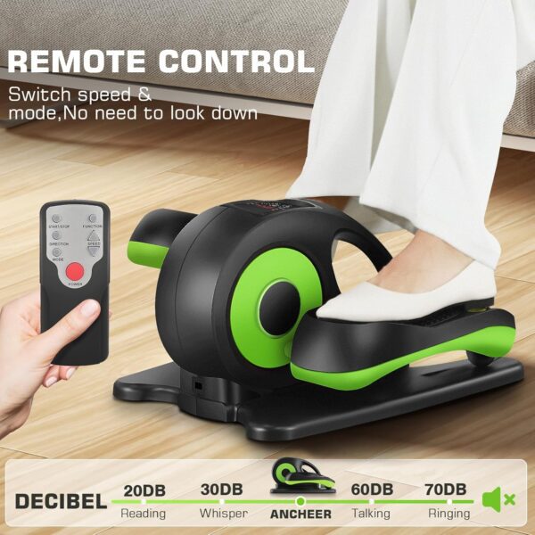 ANCHEER Under Desk Elliptical Machine - Quiet Pedal Exerciser for Seniors, Office & Home, Low-Impact Seated Leg Workout Equipment, Smart LCD Display, Remote Control - Image 5