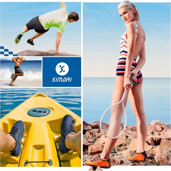 SIMARI Water Shoes for Women Men Barefoot Breathable Quick-Dry Aqua Sports Beach River Hiking Athletic Swim Surf Pool Diving Camping Must Haves Outdoor Gear - Image 7