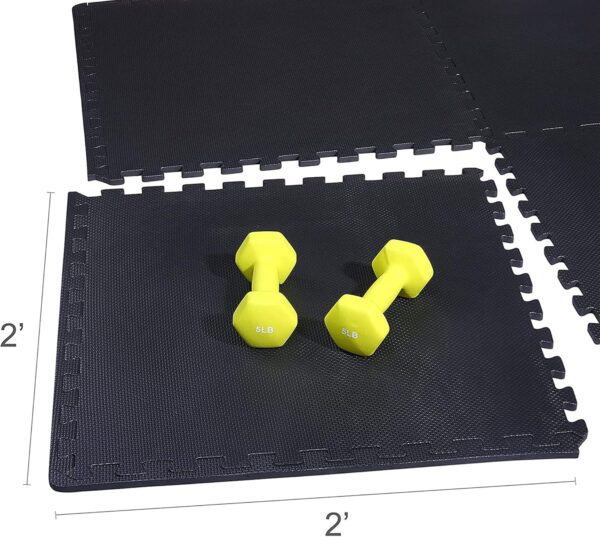 BalanceFrom Puzzle Exercise Mat with EVA Foam Interlocking Tiles for MMA, Exercise, Gymnastics and Home Gym Protective Flooring, Multiple Colors and Sizes - Image 4