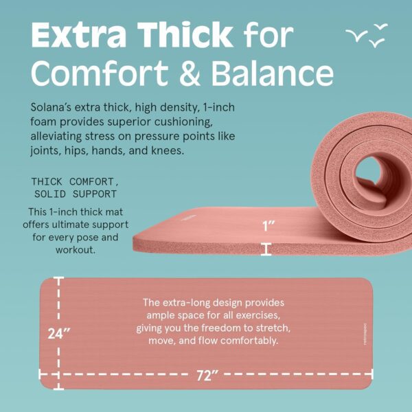 Retrospec Solana 1 inch Yoga Mat - Image 3