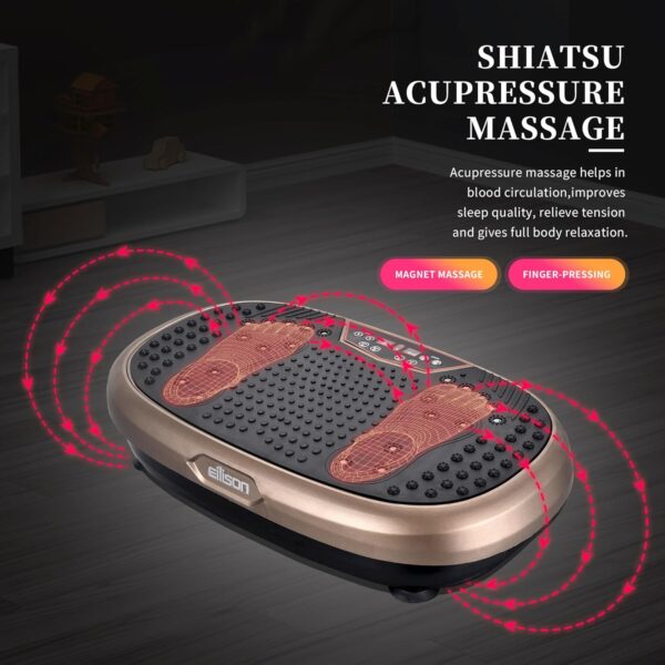 EILISON FitMax 3D XL Vibration Plate Exercise Machine - Whole Body Workout Vibration Platform w/Loop Bands - Lymphatic Drainage Machine for Weight Loss, Shaping, Wellness, Recovery - Image 2