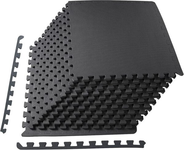BalanceFrom Puzzle Exercise Mat with EVA Foam Interlocking Tiles for MMA, Exercise, Gymnastics and Home Gym Protective Flooring, Multiple Colors and Sizes