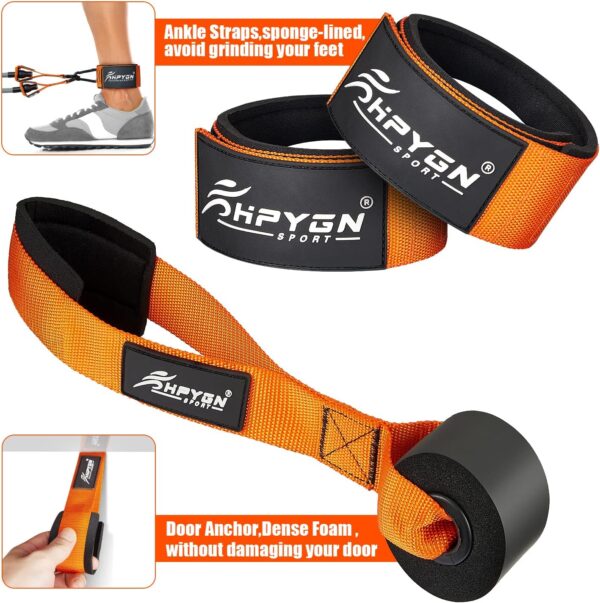 Resistance Bands, Heavy Exercise Bands with Handles, Fitness Bands for Working Out, Workout Bands for Men, Weight Bands Set for Muscle Training, Strength, Slim, Yoga, Home Gym Equipment - Image 8