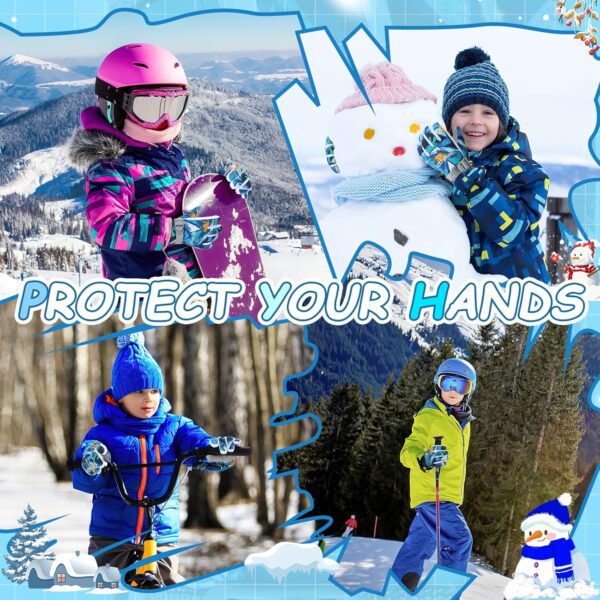 Winter Gloves for Boys Girls Kids Snow Gloves Toddler Waterproof Gloves for Snowboarding - Image 5