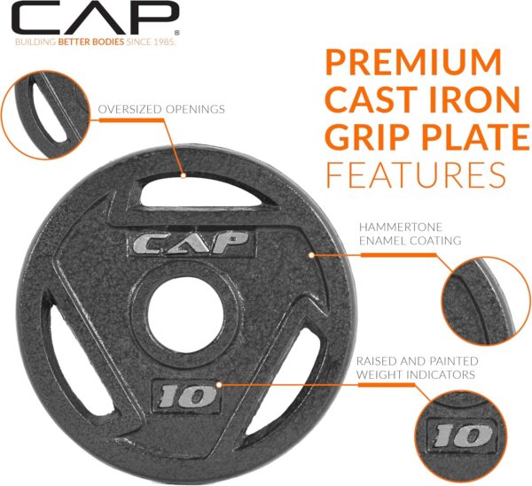 CAP Barbell 2-Inch Olympic Grip Weight Plate | Multiple Options - Image 3
