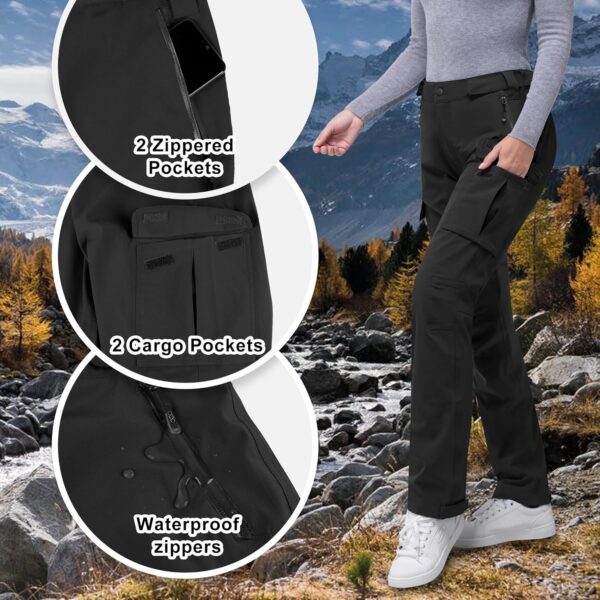 33,000ft Women's Rain Pants, Waterproof Lightweight Breathable Rain Overall Hiking Pants - Image 5