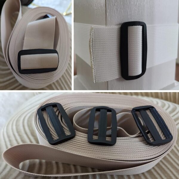 2 Inch Nylon Webbing Strap with Plastic Tri-Glide Slide Clips, 10 25 50 Yards Heavy Duty Nylon Strapping for Indoor or Outdoor Gear, DIY Crafting, Repairing - Image 6