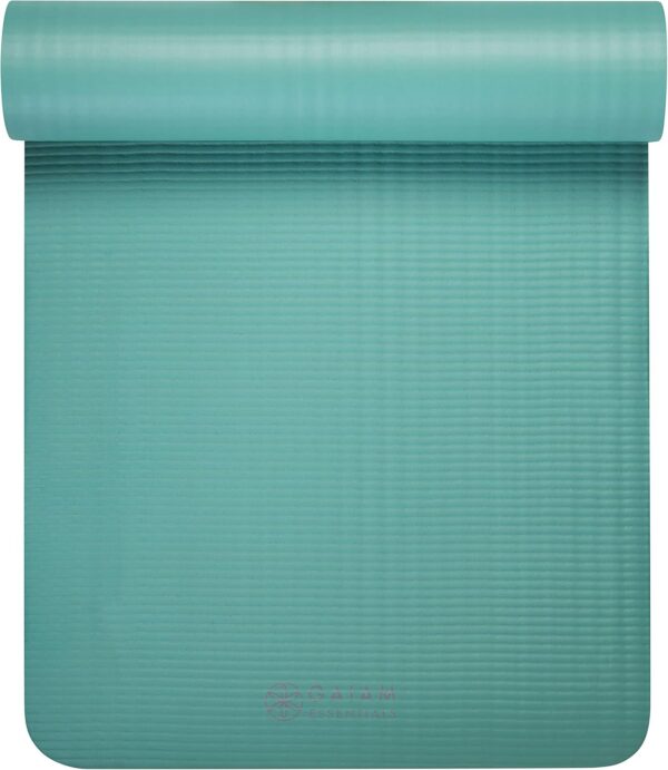 Gaiam Essentials Thick Yoga Mat Fitness & Exercise Mat with Easy-Cinch Yoga Mat Carrier Strap, 72"L x 24"W x 2/5 Inch Thick - Image 10
