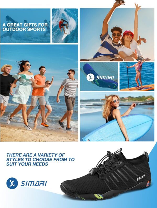 SIMARI Water Shoes for Women Men Barefoot Breathable Quick-Dry Aqua Sports Beach River Hiking Athletic Swim Surf Pool Diving Camping Must Haves Outdoor Gear - Image 6