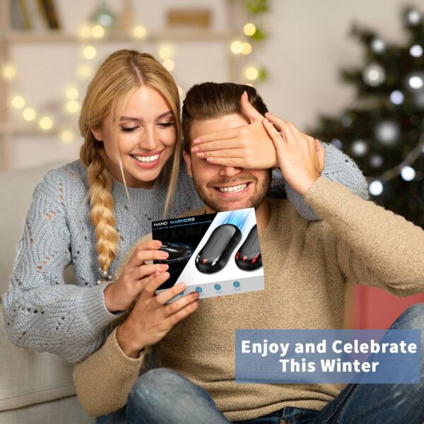 2 Pack Hand Warmers Rechargeable, 6000mAh AI Smart Chips Hand Warmers, Long Lasting Portable Heater for Christmas Xmas, Golf, Hunting Gear, Camping Accessories - Image 7