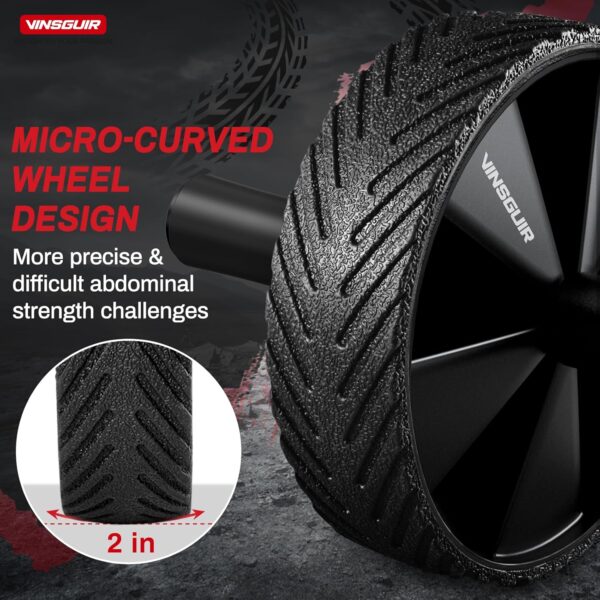 Vinsguir Ab Roller Wheel - Ab Workout Equipment for Difficult Abdominal & Core Strength Training, Home Gym Fitness Equipment, Exercise Wheel for Men Women (Black) - Image 2