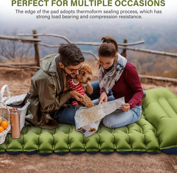 Yuzonc Camping Sleeping Pad, Ultralight Camping Mat with Pillow Built-in Foot Pump Inflatable Sleeping Pads Compact for Camping Backpacking Hiking Traveling Tent - Image 8