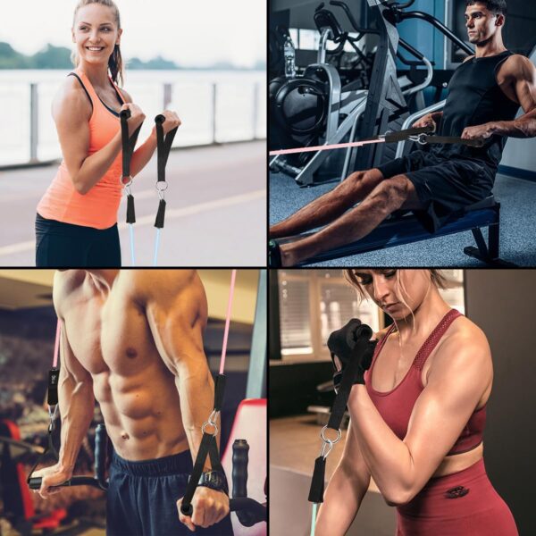 WHATAFIT Resistance Bands, Exercise Bands，Resistance Bands for Working Out, Work Out Bands with Handles for Men and Women Fitness, Strength Training Home Gym Equipment - Image 4